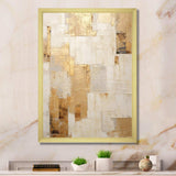 Beige And Gold Dream Collage I - Abstract Canvas Wall Art