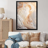 Abstract Milky White Flow I - Abstract Canvas Wall Art