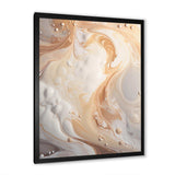 Abstract Milky White Flow I - Abstract Canvas Wall Art