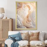 Abstract Milky White Flow I - Abstract Canvas Wall Art