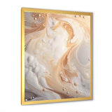 Abstract Milky White Flow I - Abstract Canvas Wall Art