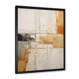 Beige And Gold Minimal Expression I - Abstract Canvas Wall Art