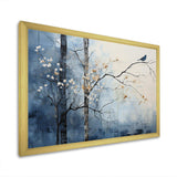 Minimalism Beige And Blue Countryside III - Landscapes Canvas Wall Art