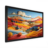 Whimsical Fields Of Color Landscape - Landscapes Canvas Wall Art