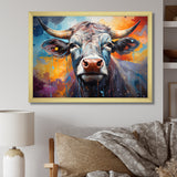 Celestial Colorful Cattle - Cow Bedroom Wall Art