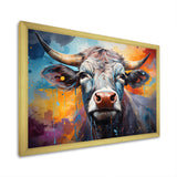 Celestial Colorful Cattle - Cow Bedroom Wall Art