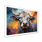 Celestial Colorful Cattle - Cow Bedroom Wall Art