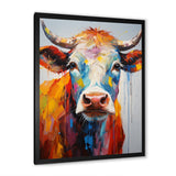 Colorful Cow Expressionist Portrait - Cow Wall Art Prints