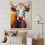 Colorful Cow Expressionist Portrait - Cow Wall Art Prints