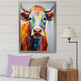 Colorful Cow Expressionist Portrait - Cow Wall Art Prints