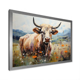 Cow In Pastel Fields - Cow Bedroom Wall Art