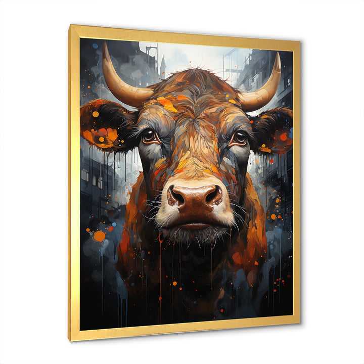 Liquid Fusion Cow Portrait - Cow Wall Decor