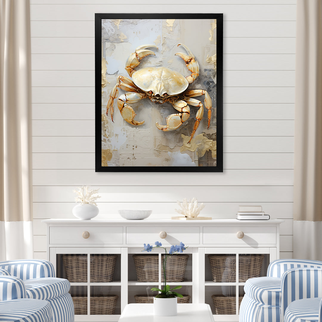 Minimalism Crab Painting - Crab Home Decor Art