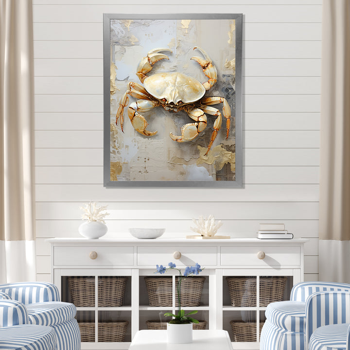 Minimalism Crab Painting - Crab Home Decor Art