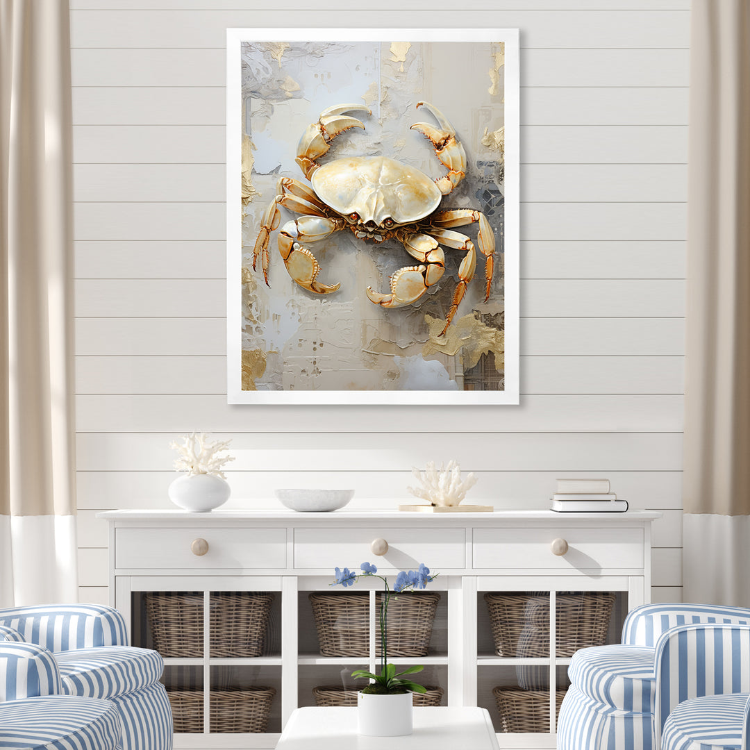 Minimalism Crab Painting - Crab Home Decor Art