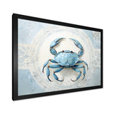 Minimalism Blue Crab Impression - Crab Bedroom Wall Art