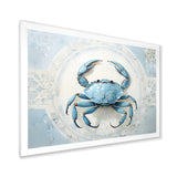 Minimalism Blue Crab Impression - Crab Bedroom Wall Art