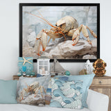 Minimalism Crayfish Impression - Crayfish Canvas Wall Art
