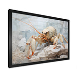 Minimalism Crayfish Impression - Crayfish Canvas Wall Art