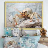 Minimalism Crayfish Impression - Crayfish Canvas Wall Art