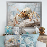 Minimalism Crayfish Impression - Crayfish Canvas Wall Art