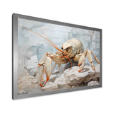 Minimalism Crayfish Impression - Crayfish Canvas Wall Art