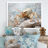 Minimalism Crayfish Impression - Crayfish Canvas Wall Art