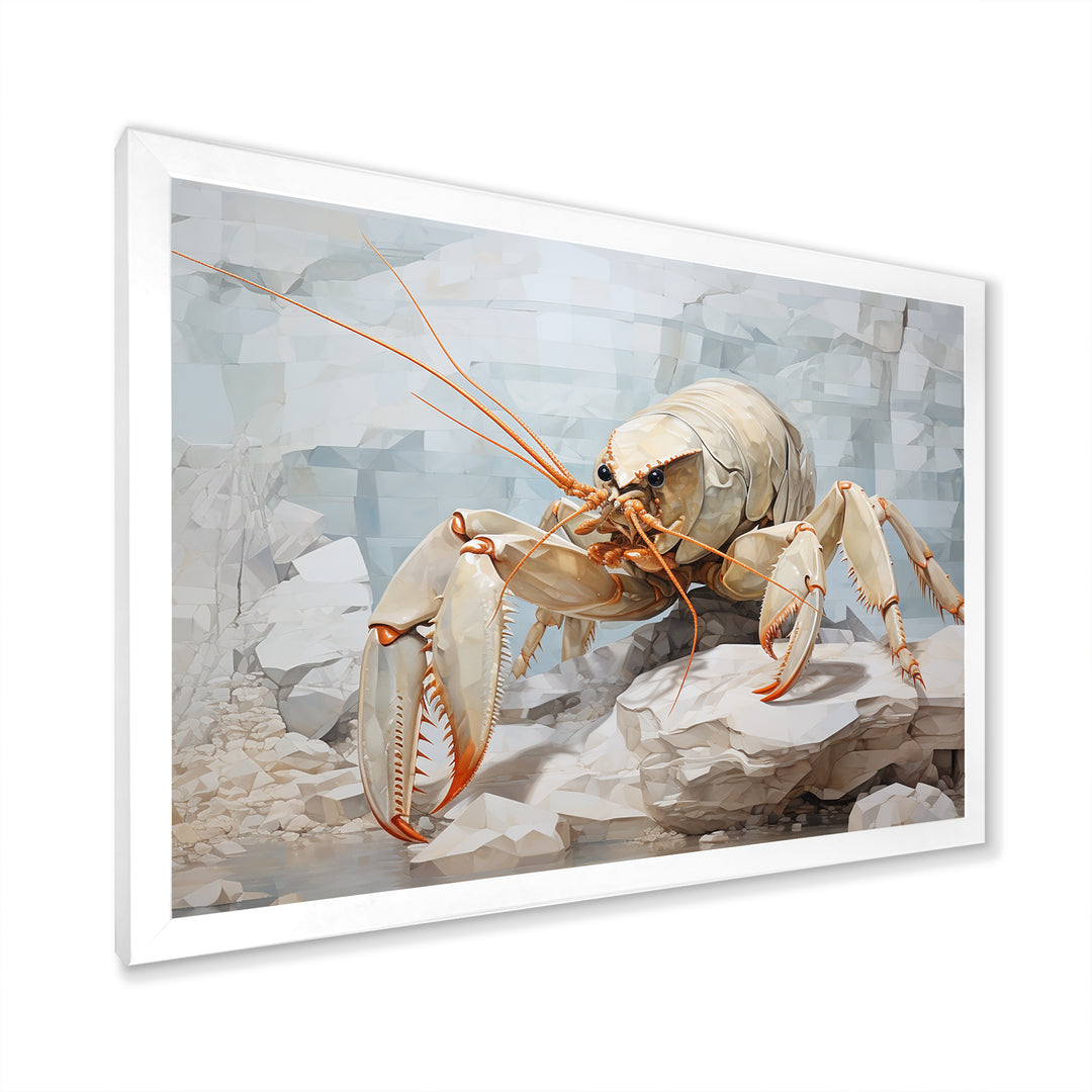 Minimalism Crayfish Impression - Crayfish Canvas Wall Art