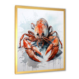 Minimalism Red Crayfish Impression - Crayfish Wall Decor