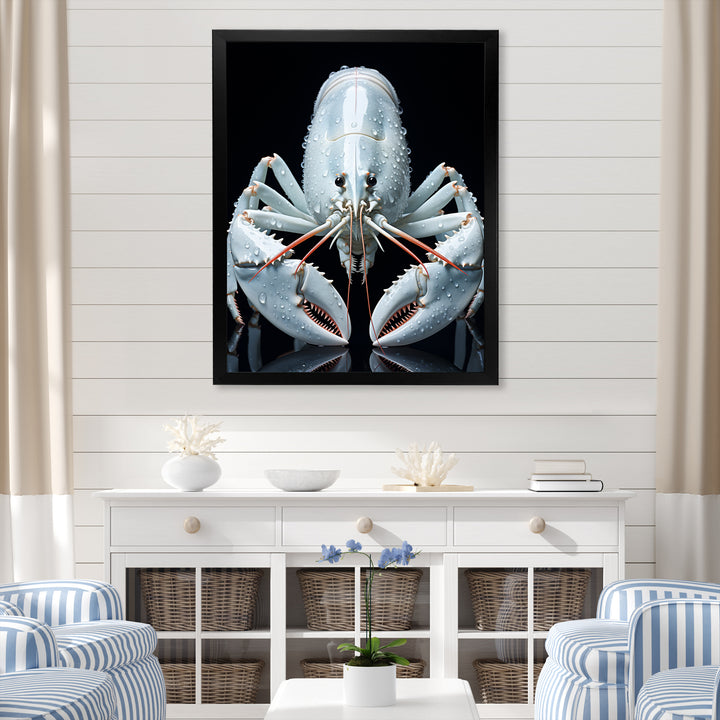 Modern Black And Blue Crayfish - Crayfish Wall Art Prints