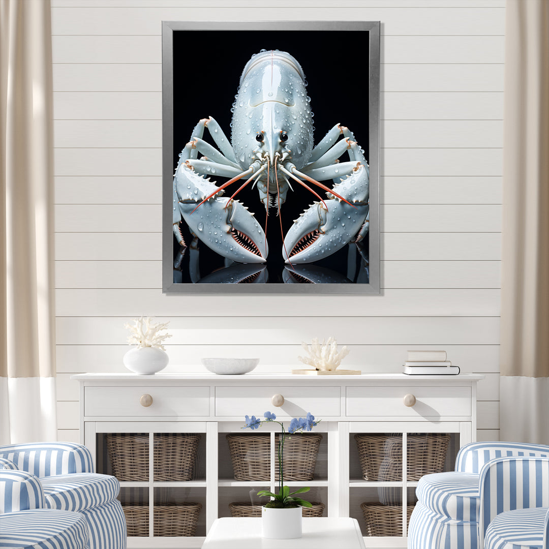 Modern Black And Blue Crayfish - Crayfish Wall Art Prints