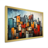 Cubist Urbanism Horizon III - Abstract Canvas Wall Art