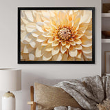 Minimalism Dahlia - Floral Canvas Wall Art