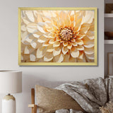 Minimalism Dahlia - Floral Canvas Wall Art