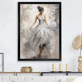 Contemporary Grey Ballet Dance Symphony I - Fashion Canvas Wall Art