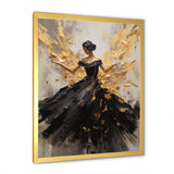 Gold And Black Dance Splash I - Fashion Canvas Wall Art