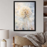 Dandelion Charm In Winter I - Floral Canvas Wall Art