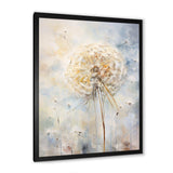 Dandelion Charm In Winter I - Floral Canvas Wall Art