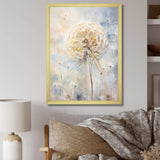 Dandelion Charm In Winter I - Floral Canvas Wall Art