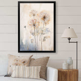 Dandelion Charm In Winter IV - Floral Canvas Wall Art