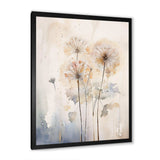 Dandelion Charm In Winter IV - Floral Canvas Wall Art