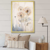 Dandelion Charm In Winter IV - Floral Canvas Wall Art