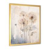 Dandelion Charm In Winter IV - Floral Canvas Wall Art