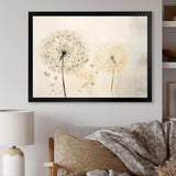 Dandelion Charm In Winter V - Floral Canvas Wall Art