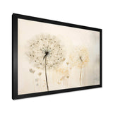 Dandelion Charm In Winter V - Floral Canvas Wall Art