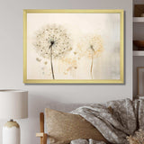 Dandelion Charm In Winter V - Floral Canvas Wall Art