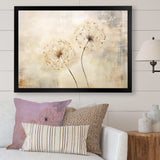 Dandelion Muted Tone - Floral Canvas Wall Art