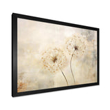 Dandelion Muted Tone - Floral Canvas Wall Art