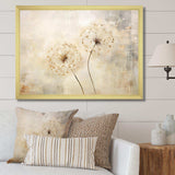 Dandelion Muted Tone - Floral Canvas Wall Art