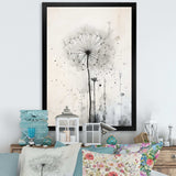 Dandelion Muted Tone I - Floral Canvas Wall Art